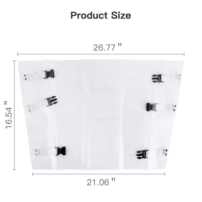 Foot Pad Dustproof Dental Chair Toe Cover Sleeve with Elastic Bands, Foot Mat Cushion Transparent Dentist Clinic Unit Protector Anti-Dropping - Washable & Reusable Elastic Bands with Snaps
