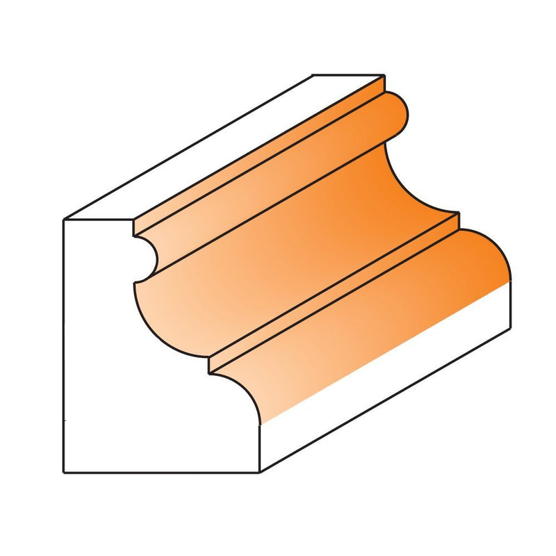 CMT 856.501.11 Molding Bit, 1/2-Inch Shank, 1-7/8-Inch Diameter, Carbide-Tipped