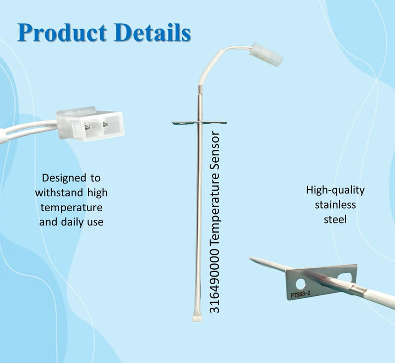 Replacement for Frigidaire 316490000 Oven Probe Temperature Sensor 12-Month Warranty