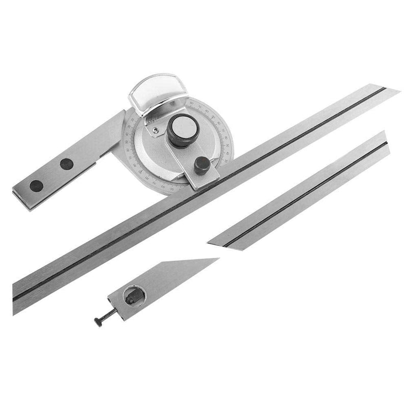 Universal Bevel Protractor, 360° Steel Angle Finder Measuring Ruler W/Magnifying Glass Angle Measuring Protractor