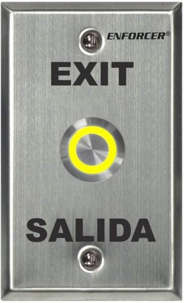 Seco-Larm Enforcer Push-to-Exit Plate, Vandal Resistant, Illuminated (SD-7275SGEX1Q)