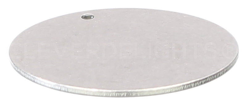 CleverDelights 2" Round Stamping Blanks - 14GA (.064") Aluminum Discs - 3/32" Hole - Circle Tags (10) 10