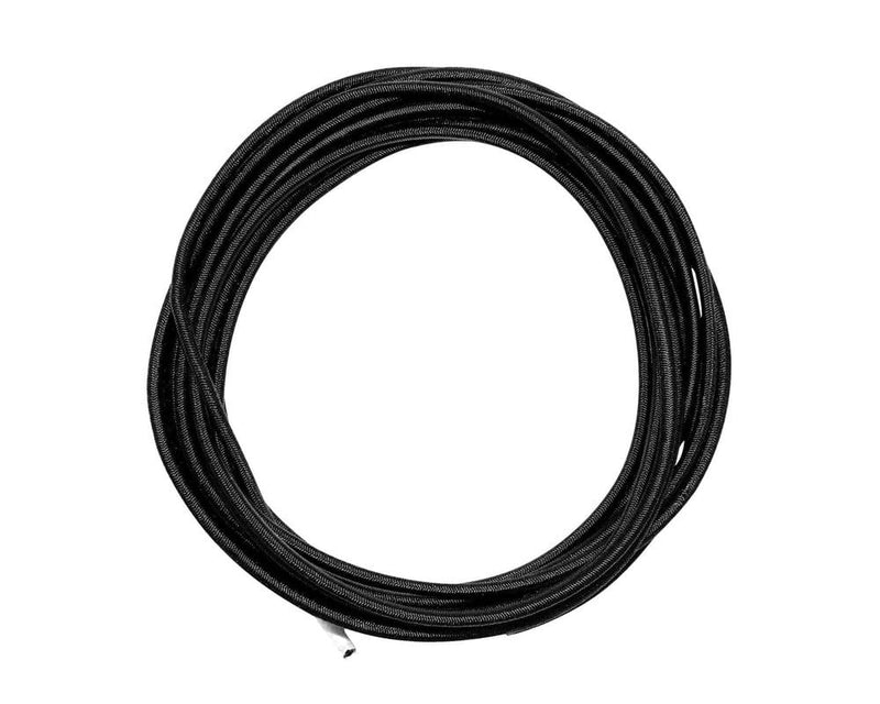 SGT KNOTS Marine Grade Bungee Cord - 100% Elastic Cord, Dacron Polyester Bungee Shock Cord for DIY, Tie Downs, Commercial Uses | 1/8", Black 1/8" x 25ft