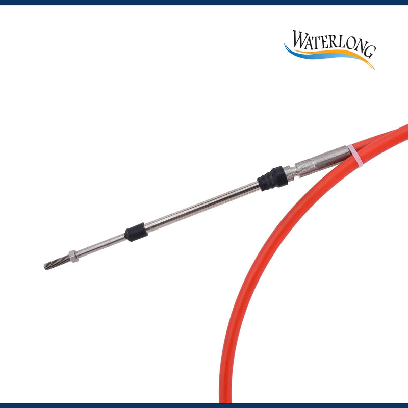 Boat Throttle Control Cable 8 Feet (Red) Outboard Rotary Steering Cable for Most Single Station Boats