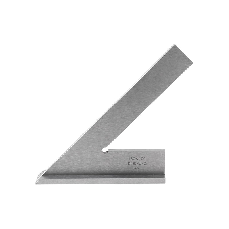 T Tulead 45 Degree Machinist Engineer Square Angle Ruler Tool with Seat, Steel Miter Square 150×100mm