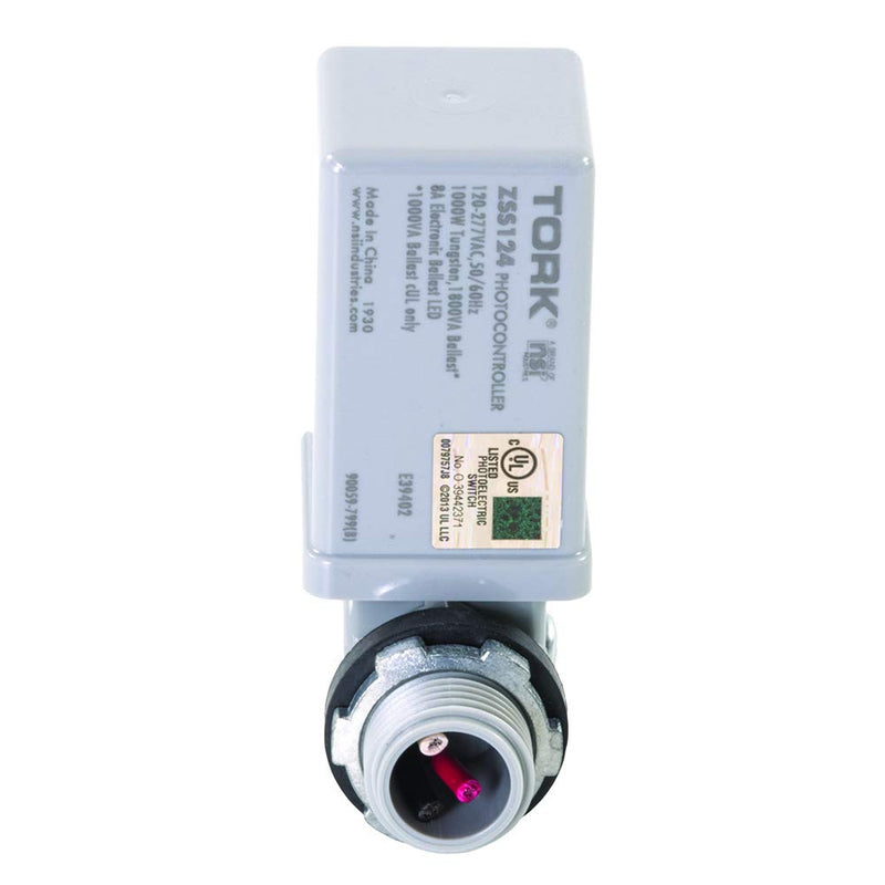 TORK ZSS124 Electronic Photocontrol Stem & Swivel-Advanced LongLife ZeroCross-Instant Response-8A LED Rated-105-305V, 1 Count (Pack of 1)