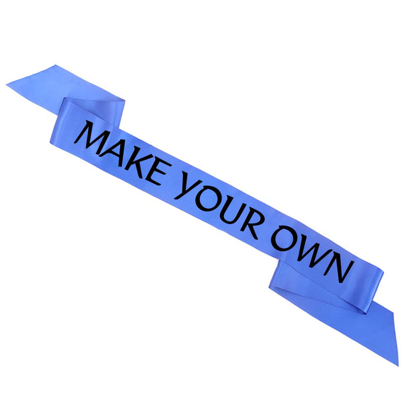 Blank Satin Sash, Plain Sash, Party Decorations, Make Your Own Sash (Royal Blue) Royal Blue