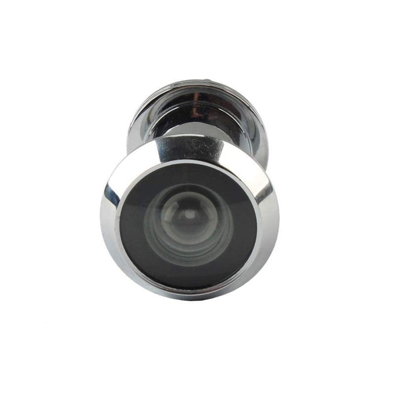 Safety Door Viewer,Solid Brass 220-degree Door Viewer/Peephole with Heavy Duty Rotating Privacy Cover Doors, Durable Door Viewer for Home Office Hotel (Chrome) 22mm Bright Silver