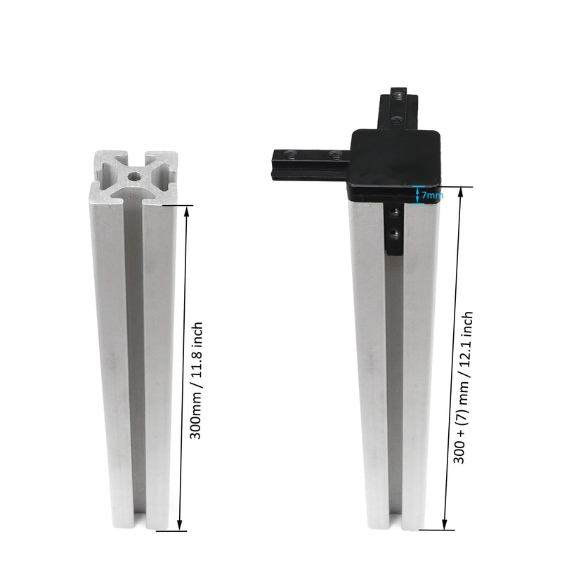8Pcs 10, 25 Series Aluminum Extrusion Profile Tri Bracket 3-Way End Cap Corner Right Angle 1" x 1" 1 Inch Connector with Screws for 1010 2525 Extruded Aluminium Esquina Profil