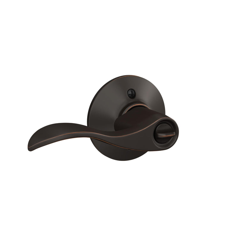 Schlage F51A ACC 716 Accent Door Lever, Keyed Entry Lock, Aged Bronze
