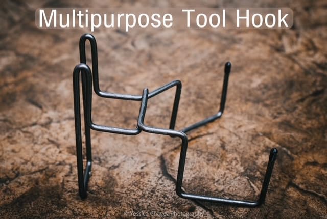Generic Multipurpose Tool Hook - Black Metal, 100% Metal, Wall Mount, 1 Hook, Holds Up to 35 Pounds, Tool Organizer