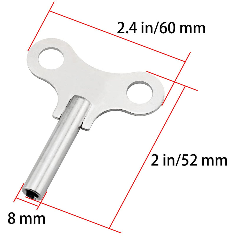 Clock Winding Key Wood Clock Key Metal Clock Key Sturdy Clock Tool Winding Chain Repair Tool Clock Accessories, Silver