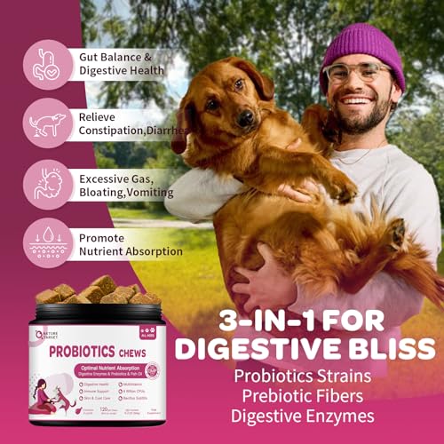 Probiotics for Dogs Soft Chews & Glucosamine for Dogs 180 Counts
