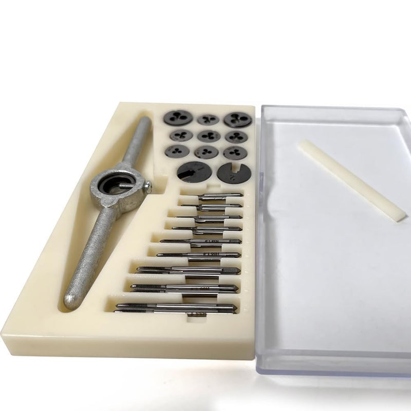 31PCS Micro Tap and Die Set M1 to M2.5 Precision Threading Tool | Versatile metric tap and die set m1 for watchmaking modeling and repair High quality material ensures precise thread cutting