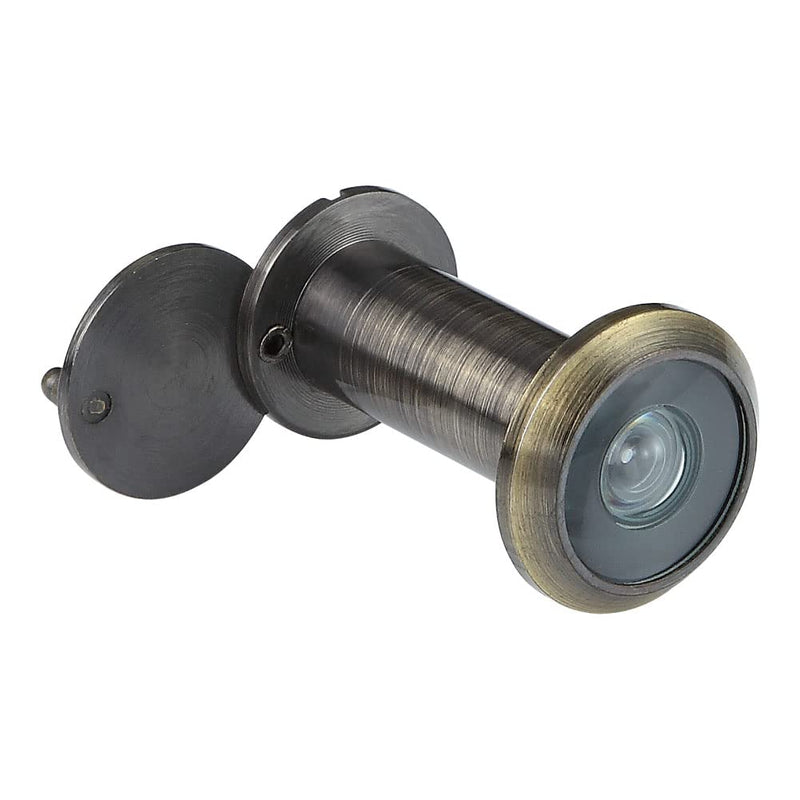 Peephole Front Door Viewer with Privacy Cover, One-Way 220 Degrees in Antique Bronze