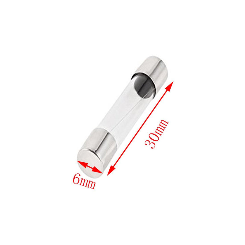 19 Pcs 6x30mm 25 A 25 amp 250 V 0.24x1.18 Inch Volt F25AL250V Fast-Blow Glass Fuses (25A) 25A