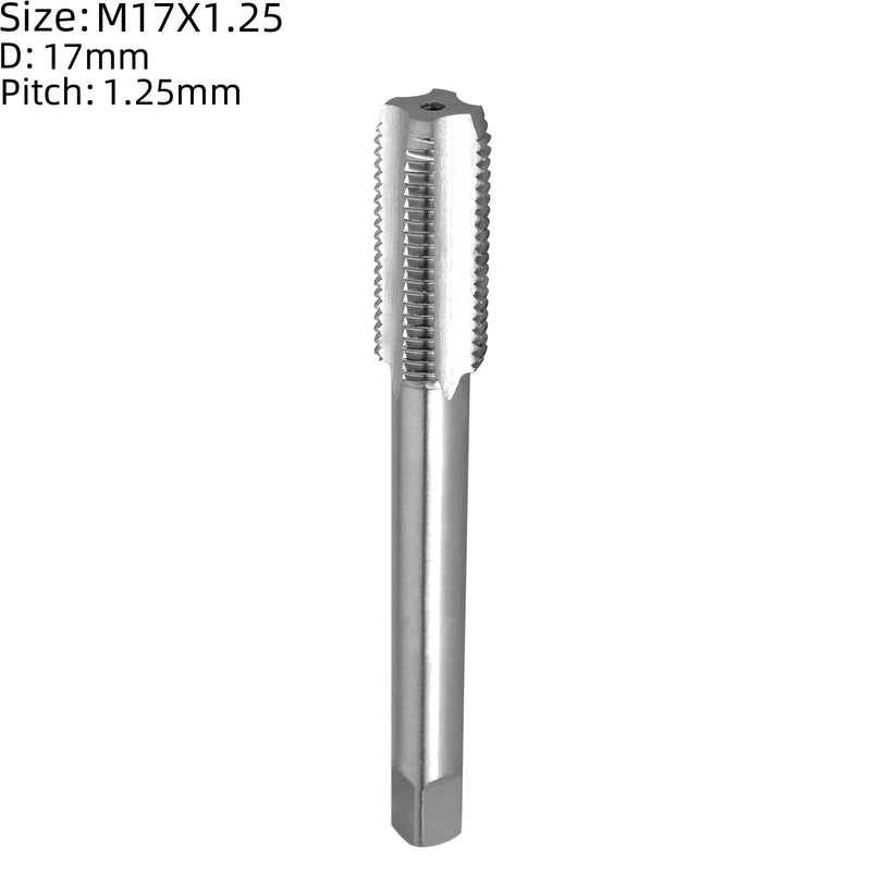 Burkit M17 X 1.25 Tap and Die Set, M17 x 1.25 Machine Thread Tap and Round Die Right Hand