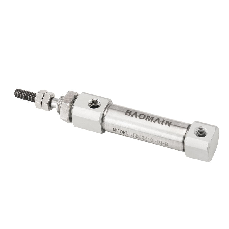 Baomain Air Cylinder CDJ2B 10mm Bore 10mm Stroke Mini Pneumatic M5 Port CDJ2B10-10-B