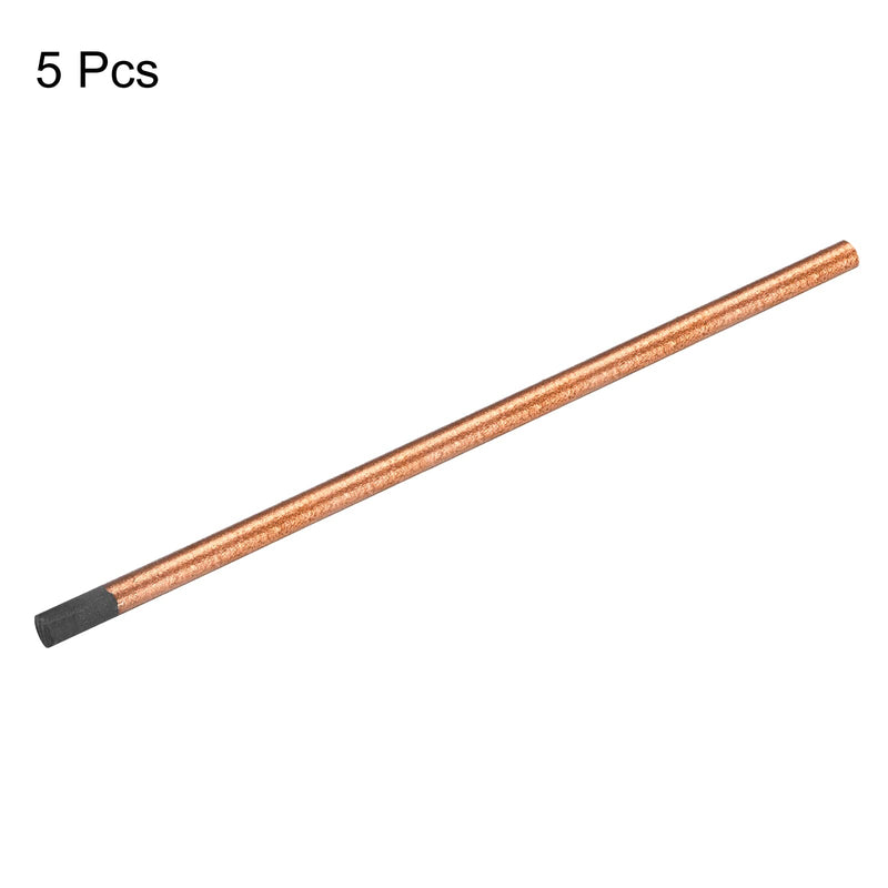 PATIKIL Copper Coated Gouging Carbon Electrode Rods, 10mm/0.4 Inch Dia, 355mm/14-inch Length for Welding, Pack of 5 0.4 Inch Dia