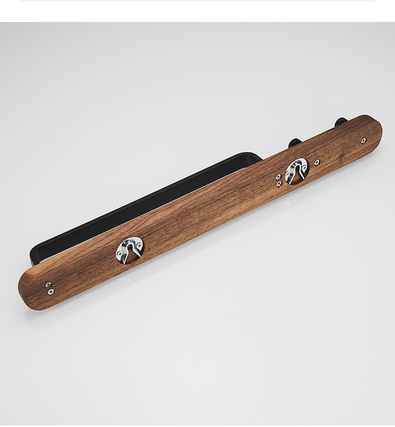 Rustic Burnt Wood Bathroom Towel Bar with Metal Rod, Wall Mounted Bath Towel Rack Bathroom Hook Row Hook 58cm 22.83