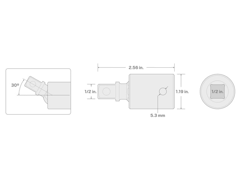 TEKTON 1/2 Inch Drive Impact Universal Joint | SIA22102