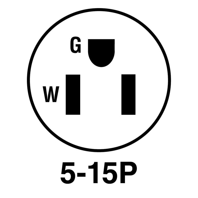 Legrand Pass & Seymour 4867ANWCC10 15 Amp 250V Medium Duty Nylon Angle Plug, NEMA 5-15P, White (1 Count) - NewNest Australia