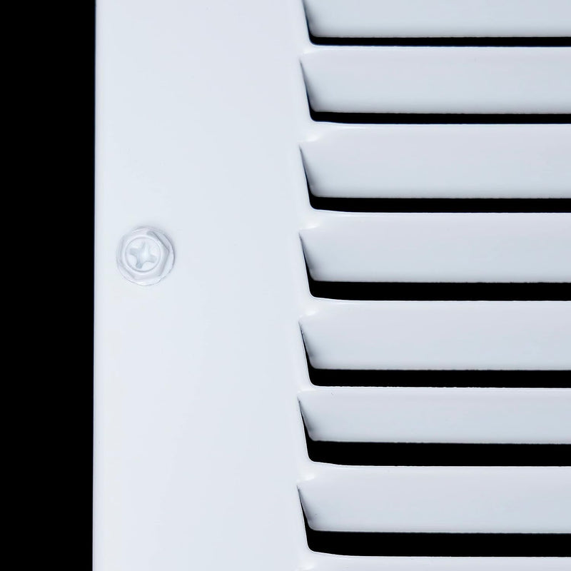 Fits 14x8 Duct Opening | Steel Baseboard Return Air Grille by Handua | Vent Cover Grill | 7/8" Margin Turnback [Depth] to Fit Baseboard | White | Outer Dimensions: 15.75"W X 9.75 "H 1 14"W x 8"H [Duct Opening]