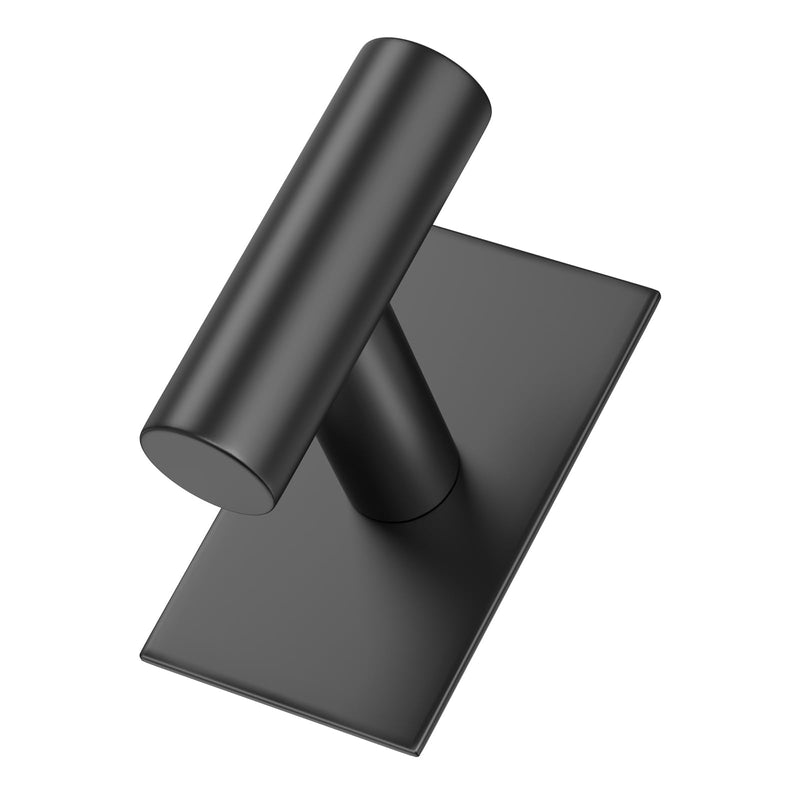 VAEHOLD Wall Towel Hooks, Heavy Duty Sticky Holder Waterproof Towel Hooks for Hanging Coat, Clothes, Closet Hook Wall Mount for Kitchen (Black, Adhesive 4 Pack) Black