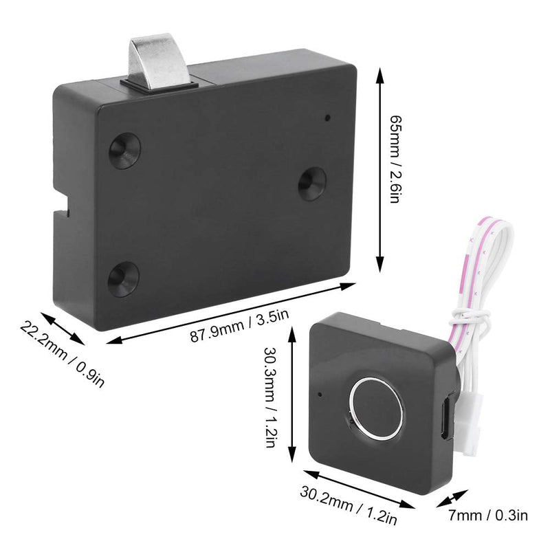 Biometric Fingerprint Smart Lock Security USB Rechargeable Cabinet Drawer Door