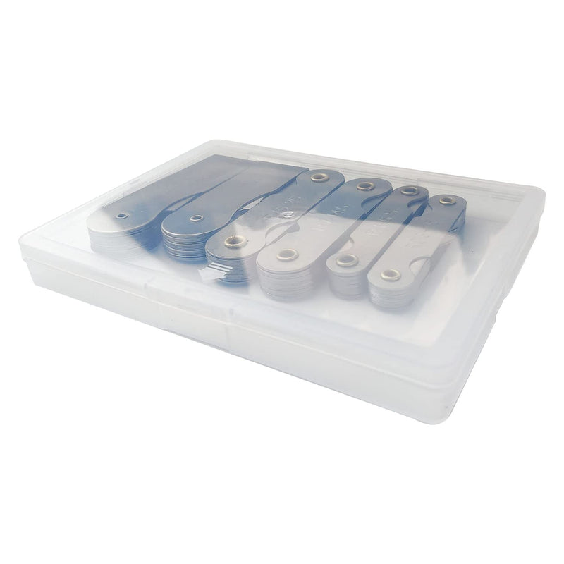 6 Pack R0.3-1.5/ R1-6.5/ R7-14.5/ R15-25/ R25-50/ R52-100 Radius Gauge Set, Stainless Steel Radius Fillet Gage Portable Concave Convex Measuring Tool for Tool and Die Makers Check R0.3-100