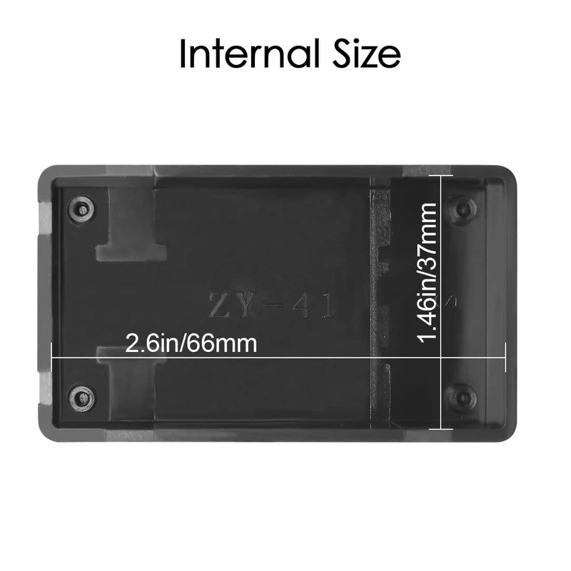 LeMotech Project Box, 5 Pieces ABS Electrical Box Small Junction Box for Electronics PCB Case,Electronic Hobby Box Black, Outside Size 2.8 x 1.7 x 0.9 inch (72x 42x 23 mm) 2.8" x 1.7" x 0.9"(5pc)