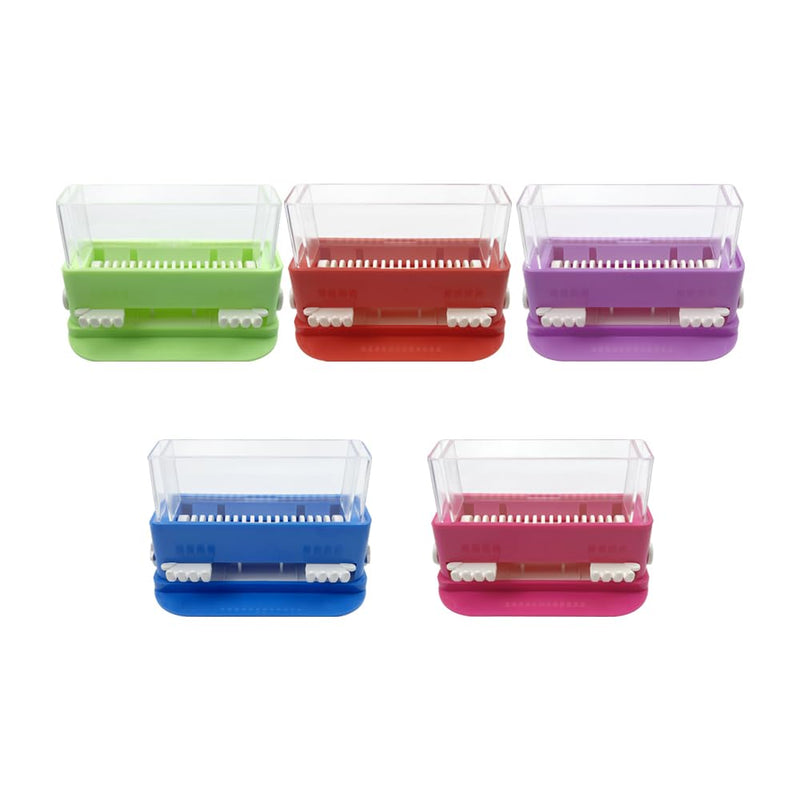 Dental Micro Applicator Dispenser Holder, YOUYA DENTAL Cotton Tip Brush Dispenser with 100pcs Disposable Applicator Brush Stick Large Capacity Microfiber Dispenser Dentist Tools-Purple Purple