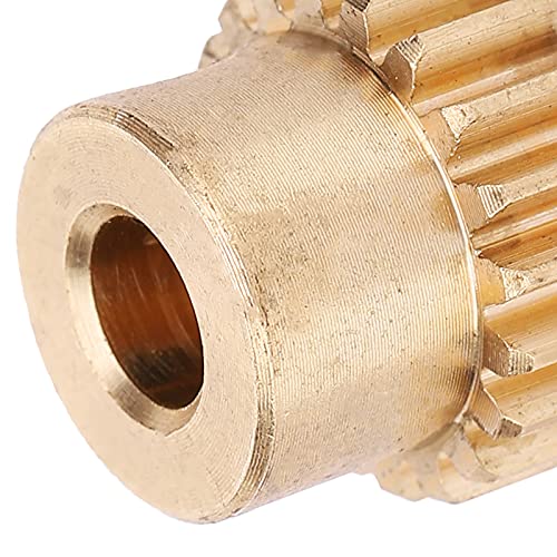 Eujgoov Spur Gear, 4304?0006?0020 Brass 30 Teeth Gear 6mm Round Hole 0.8 Modulus Industrial Robot Parts