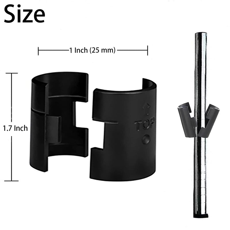 Wire Shelf Clips for 1" Post, Wire Shelving Shelf Lock Clips 20 Pairs 40 Pieces, Shelving Sleeves Replacements, Black