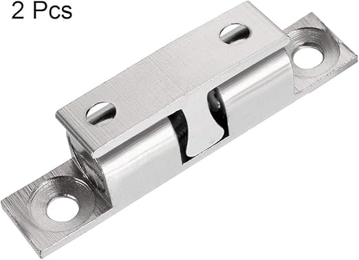 Solid Stainless Steel Cabinet Door Catch,glrovazas 2Pcs Cabinet Latch Roller Catch Furniture Cabinet Door Dual Ball Tension Latch Closet Ball Roller Catch Latch with Screw (50mm) 50mm - NewNest Australia
