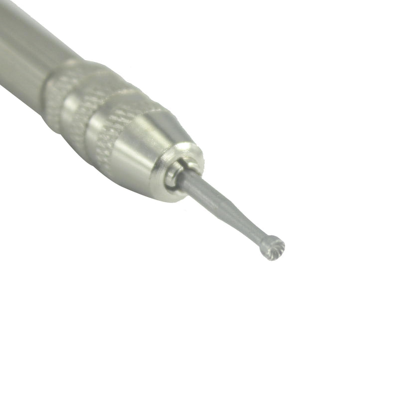 4 Pcs Round Cup Burr, 3/32'' Shank Wire Rounder Bits with Hand Drill Wire Twisting Tools(Burr Size: 1mm/1.4mm/1.8mm/2.3mm)