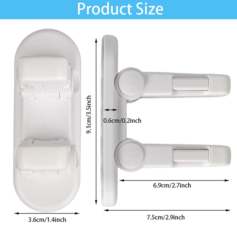 Improved Childproof Door Lever Lock（2 Pack）Prevents Toddlers from Opening Doors. Durable ABS with Adhesive Backing. Simple Install, No Tools Needed 2