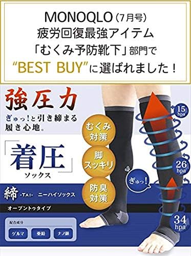 Dekiru Man Project Men's Compression Socks, Elastic Stockings, Open Toe, Prevents Legs Cleaning, Recommended by Juntendo University Visiting Professor - NewNest Australia