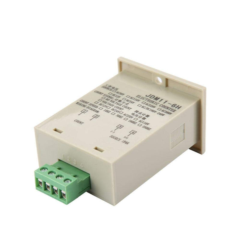 Hilitand 6 Digit Electronic Counter, JDM11-6H, Black, DC 12V/24V/36V