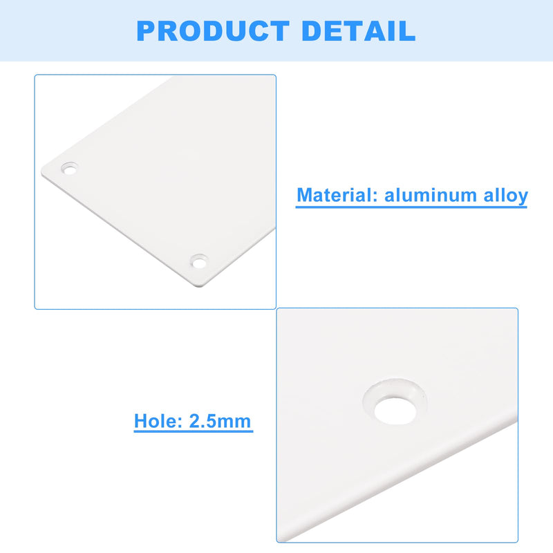 uxcell 2pcs Door Kick Plate, 4 x 16 Inches Aluminum Kick Plate Door Plate, 12GA (5/64 Inch) Thickness, for Exterior Front Door or Back Door, White 4 x 16 Inch