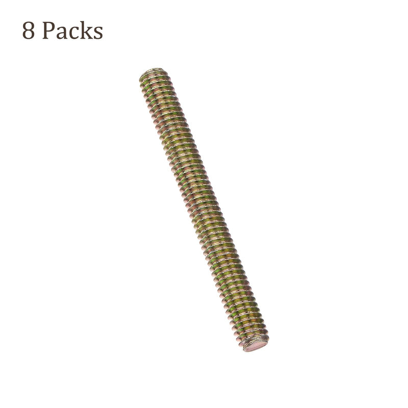 8pcs Fully All Threaded Rod [5/16"-18 Thread x 3" Length], Color Zinc Fully Thread Screws for Furniture Mounting Assembly Fastening, Carbon Steel 5/16x3"
