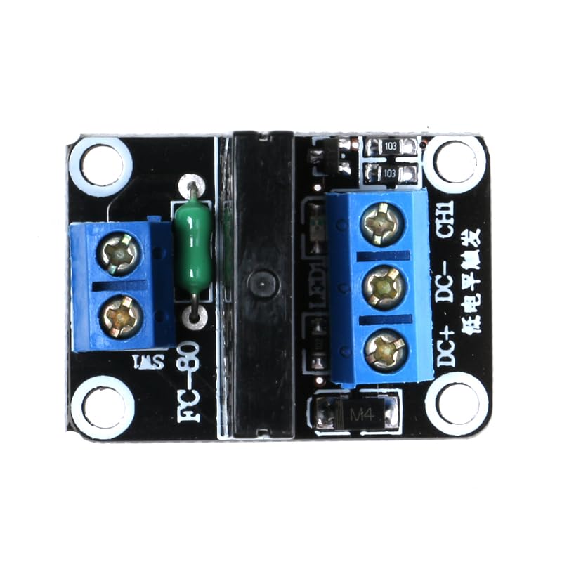 2Pcs 5V 2A Solid State Relay Module 1 Channel Low Level Trigger 250V2A SSR Durable DIY AC Solid State Relay Board with Fuse for Arduino