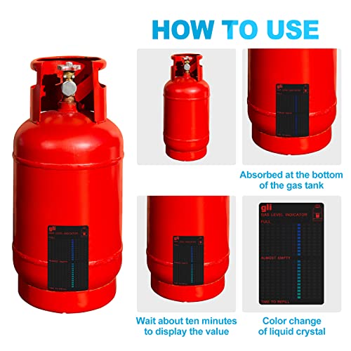 2 Pieces Magnetic Gas Level Indicator Reusable Propane Fuel Level Indicators Propane Tank Gauge Level Indicator Propane Tank Sensor for Home Kitchen Tool 2