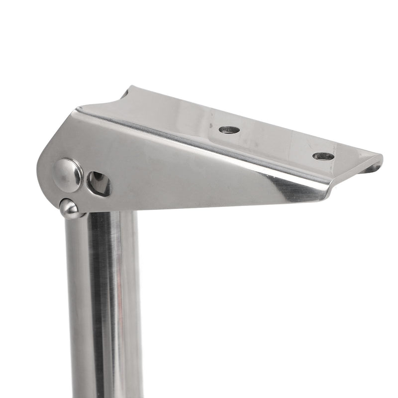 Fockety 13inch Boat Seat Swing Leg, 90 Degree Folding Support Plate Seat Support Leg for Boat, Adjustable 304 Stainless Steel Boat Bench Seat Legs with White Rubber Tips, for Marine Left 8423SL13