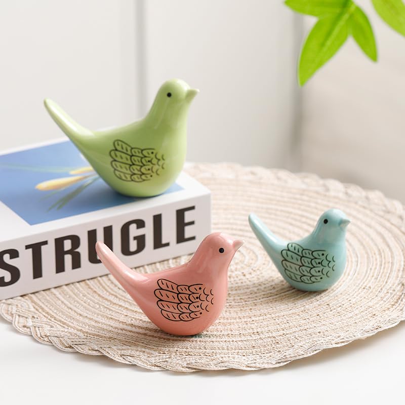 2Packs Bird Toilet Bolt Covers Decorative, Ceramic Birds Toilet Bolt Caps Decorative, Toilet Screw Cover Caps, Toilet Caps for Bottom of Toilet, Easy Installation Bathroom Replacement Parts (BLUE) Blue