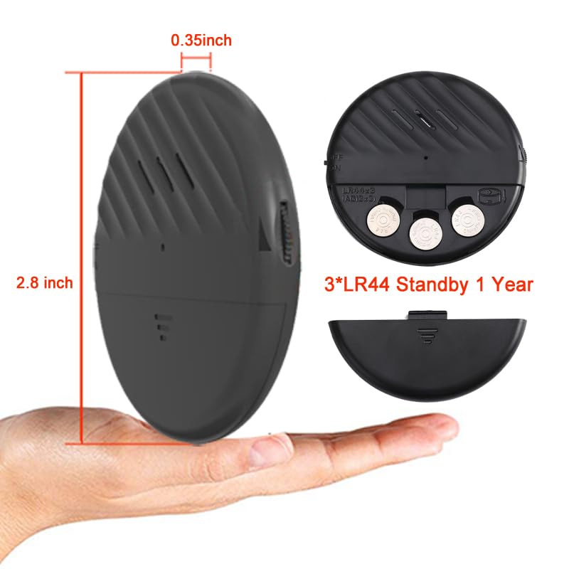 EverNary Window Vibration Alarm,5Pack-125dB Loud Ultra-Slim Anti-Theft Alarm for Door and Window Glass Break Sensor Alert with Adjustable Sensitivity (5, Black)