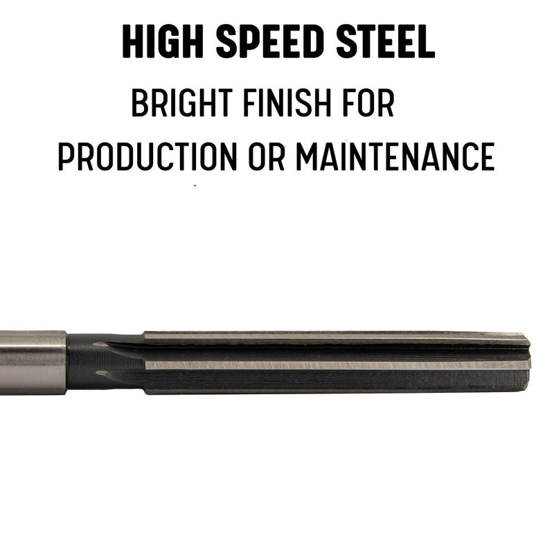 Drill America 5/8" High Speed Steel Straight Flute Hand Reamer, DWR Series