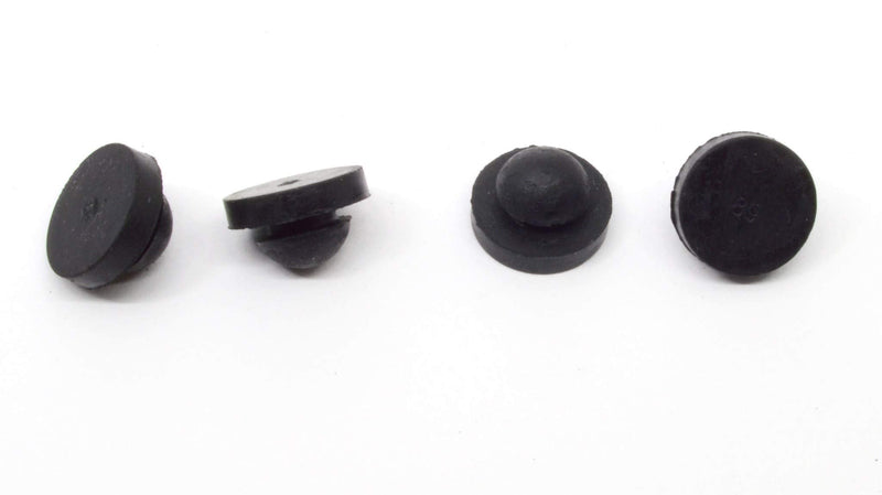 Black SBR Rubber Push in Ridged Bumper - Foot - Bumper Diameter - 9/16", Bumper Height - 1/8", Fits Hole Size - 9/32" 6