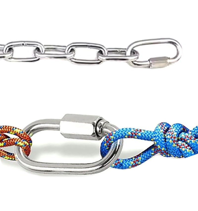12 Pcs M3.5 Stainless Steel Chain and Rope Quick Coupler Links, High Strength and Large Load-Bearing Locking Carabiner Connector Snaps, 1.5"(L) x 0.8"(w), Link Diameter 0.14" M3.5 - 12Pcs - NewNest Australia