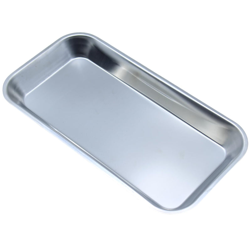 Stainless Steel Medical Instrument Trays, 3 Pack Metal Tray Medical Tray Dental Procedure Tray, Small Flat Trays for Dental, Surgical, Lab Tools, Tattoo, Nail Tools (3 Pack- 8.6" * 4.4" * 0.8") 3 PACK- 8.6" * 4.4" * 0.8"